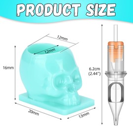 ATOMUS 40pcs Tattoo Patrone Nadeln 10pcs 1003RS 5RS 7RS 9RS Tattoo Nadeln für Tattoo Gun Stift Shader Muster mit 20pcs Einweg Schädel Tinte Tassen für Stift Rotary Machine Tattoo Supplies