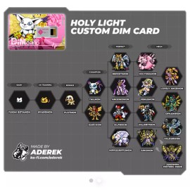Digimon CUSTOM HOLY LIGHT DIM  DIGIMON DIM Vital Bracelet/VITAL HERO  Dim Card