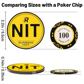 RUNNING HOT Metal Nit Button Set for Texas Hold'em & Omaha Poker - Professional Chips for The Stand-Up Game - Enhance Your Play (6)