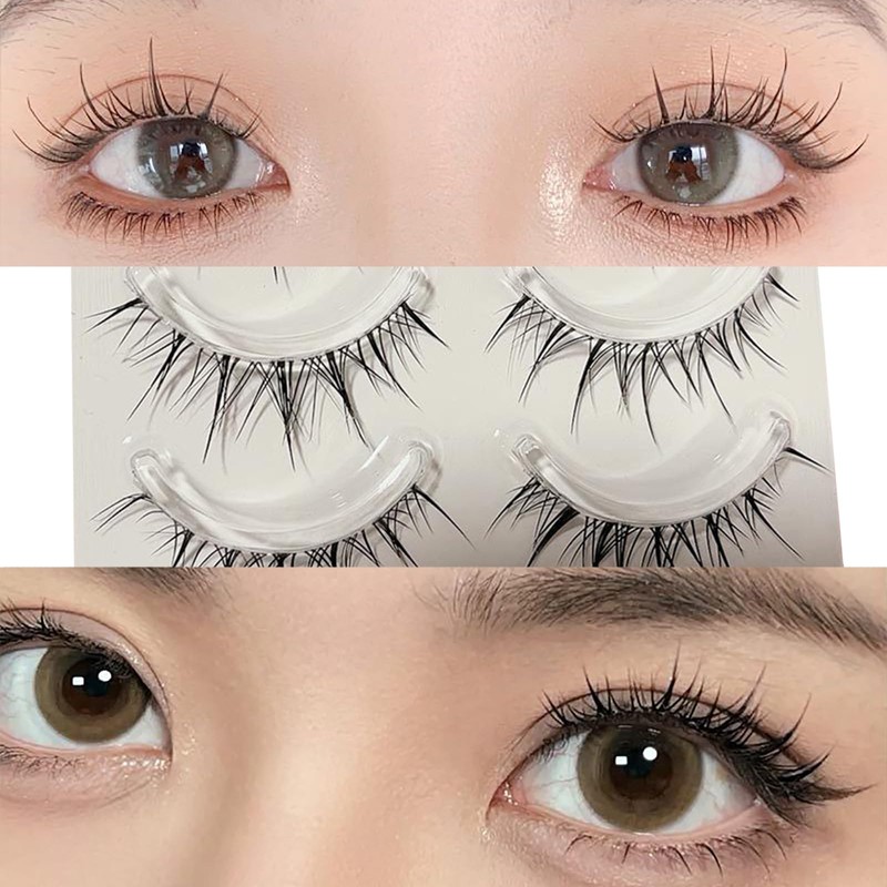 ALLVD False Eyelashes Natural False Eyelash Bundles Feeling Eyelashes Firm
