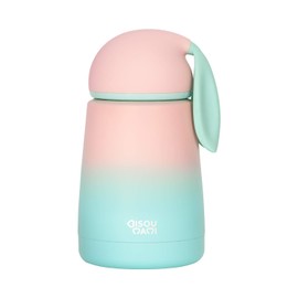 BISOU MAMI® Edelstahl Thermoskanne für Baby und Kinder - Auslaufsichere Isolier-Flasche Cataleya in niedlichem Design - BPA freie Trinkflasche mit 100% Isolierung - Thermosflasche Turquoise Silk Rubin