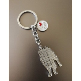 BECHANMIG Keychains,Lovely Dog Key-ring Portable Metal Keychain Keyring Key Decor Car Keyring Tag (Golden Retriever 2#)