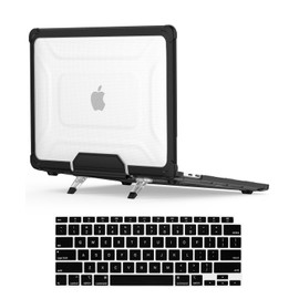 DTangLsm Compatible for MacBook Pro 14 inch Case 2024-2021 M4 M3 M2 M1 Pro/Max Chip A3112 A3185 A3401 A2918 A2992 A2779 A2442 Heavy Duty Rugged Hard Shell Case with TPU Bumper&Keyboard Cover, Black