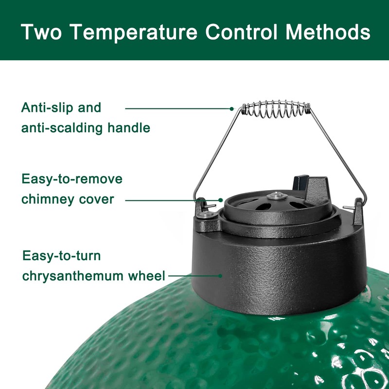 Quantfire Cast Iron Cap for Big Green Egg Dual Function