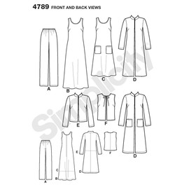 Simplicity 4789Women's & Plus Size Smart and Casual Wear, Paper, White, BB (20W-28W)