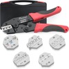 Plustool 6PCS Crimping Tool Set - Ratcheting Wire Crimper -