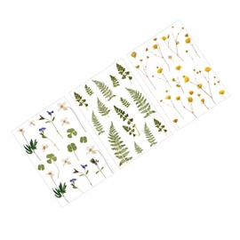 CORHAD 12sheets Fresh Notebook Decals Creative Scrapbook Stickers for Notebook Decor Random Styles Multi-Purpose Decorative Patch for Crafts Plants and Flower Designs for Journal and