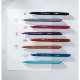 DIVERSEBEE Fine Tip Pens, 8 Bible Pens No Bleed Through, Assorted Fine Point Pens for Journaling, 0.5mm Fineliner Markers, Bible Study Journaling Supplies, Bible Accessories (Winter)