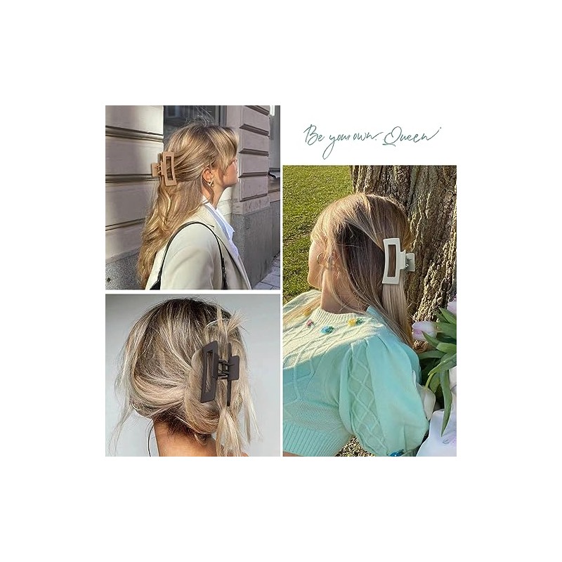Sisiaipu Pinzas para El Cabello Medianas de 3,5", 6 Piezas