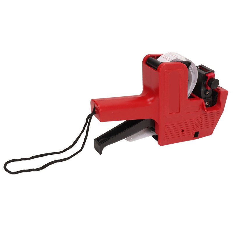 Price Label Gun Small Tag Sticker Maker Machine Red with