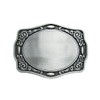 Schnalle123 Belt Buckle Western Texas Cowboy Flower 3D Look for