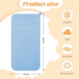 VOMARHUG Muslin Burp Cloths for Baby,100% Cotton Burping Cloths for Boys Girls,Large 20''X10'' Extra Soft and Absorbent 10 Pack
