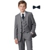 Boys Gray Suit for Wedding Dress Kids Tuxedo Suits Size