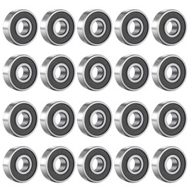 20Pcs 608-2RS Deep Groove Ball Bearings, ID 8mm x OD 22mm x Width 7mm, Double Rubber Sealed, 608 RS Pre-Lubricated Bearing, for Skateboard, Roller Skate, Electrical Instrument Equipment