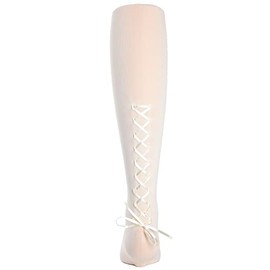 MeMoi Girls Lace-Up Bow Opaque Tights Ivory 2-4