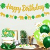 Cartel de cumpleaños de animales de la selva y decoración