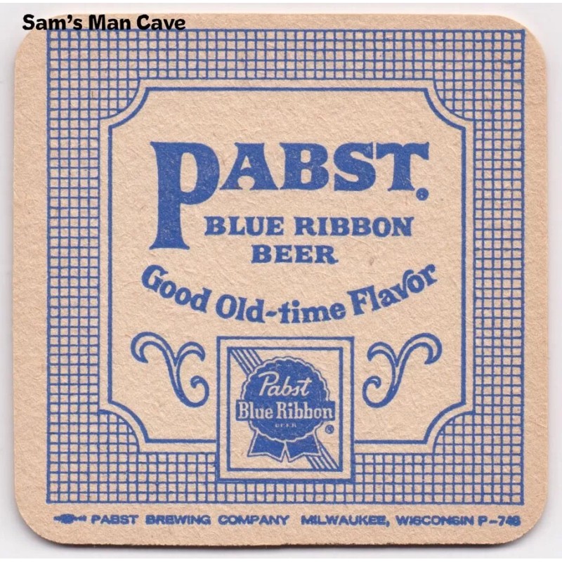 Pabst Blue Ribbon Good Old Time Flavor Beer Coaster