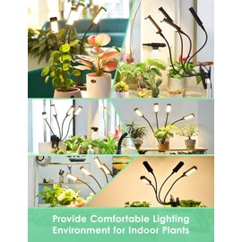 Garden Elements 4 Heads 96W LED Grow Light Growing Lamp for Indoor Plant Hydroponics, Black
