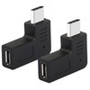 GELRHONR 90 Degree USB C to Micro USB Adapter Right