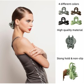 Hair Clip Hair Claw Clips for Women and Girls, Non Slip Strong Hold Tortoise Banana Hair Clips for Thick Hair 4 pcs
