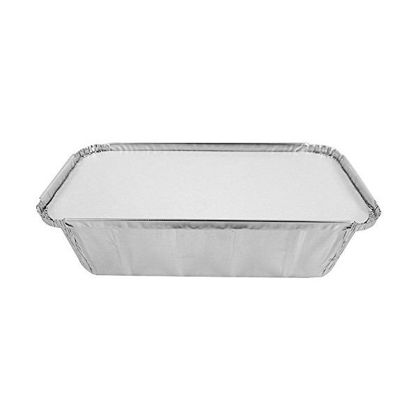 Pactogo 2 lb. Aluminum Foil Loaf/Bread Pan Tins w/Foil Board