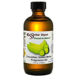 Cucumber Sweet Melon Fragrance Oil - 4 oz - Supplied in 4 oz. Amber Glass Bottle with Black Phenolic Cone Lined and Safety Sealed Cap