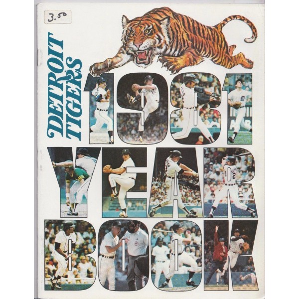 Detroit Tigers Official 1981 Baseball Yearbook Program Magazine Sparky Anderson