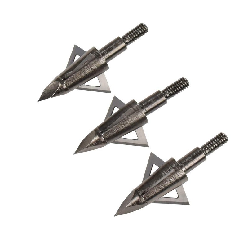 Bowhunting 125 Grain, 3 Blade Broadhead Steel Tips for Archery