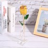 Golded Rose Flower Yellow 24K with Base Gift Decoration for
