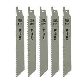 Dapetz ® 5 X Reciprocating Saw Blades 6 Tpi 150mm Wood Cutting