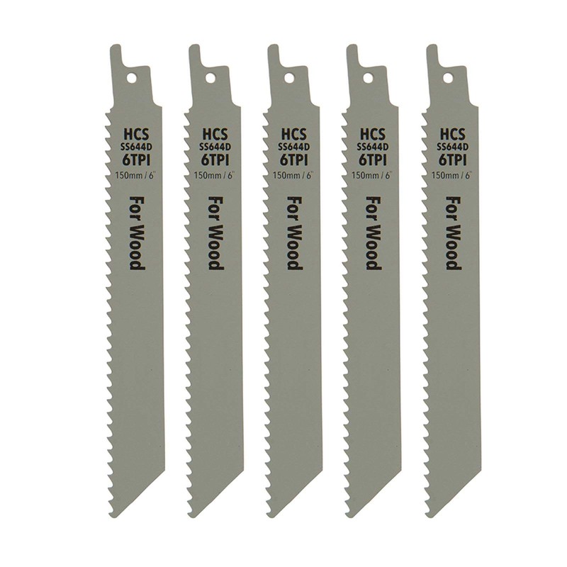 Dapetz ® 5 X Reciprocating Saw Blades 6 Tpi 150mm