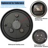 YTAONS Outdoor Waterproof Wall Clock with Thermometer and Hygrometer Combo,