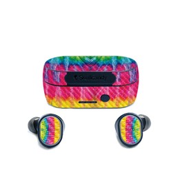 MightySkins Carbon Fiber Skin for Skullcandy Sesh True Wireless Earbuds - Tie Dye 2 | Protective, Durable Textured Carbon Fiber Finish | Easy to Apply, Remove, and Change Styles | Made in The USA