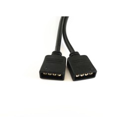 2PCS black 4 Pins LED Splitter Cable LED Strip Connector 2 Way Splitter Y Splitter for One to two RGB 5050 3528 LED Light Strips with 6x Male 4 Pin Plugs -29.5cm/11.6inch Long (1 to 2 Splitter Cable)