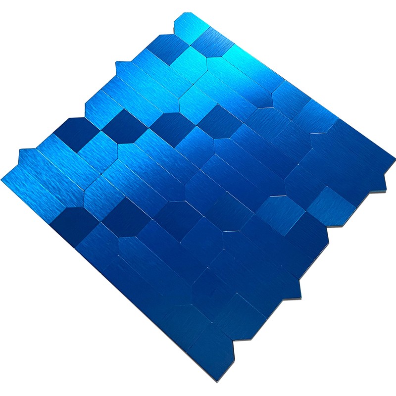 XUANINY 7-Sheet Peel and Stick Metal Backsplash Tiles, Self Adhesive