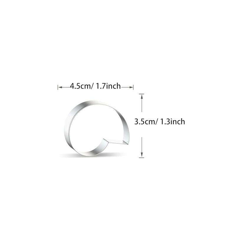 WJSYSHOP Mini Nautilus Conch Sea Shell Cookie Cutter - Small