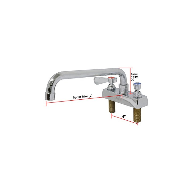 AA-402G Faucet 4" Commercial Deck Mount Faucet with AA-010G Heavy