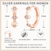 Josfeva Silver Hoop Earrings for Women, 925 Sterling Silver Square