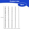 5 Pcs 150mm Extra Long Wood Drill Bits - Speed