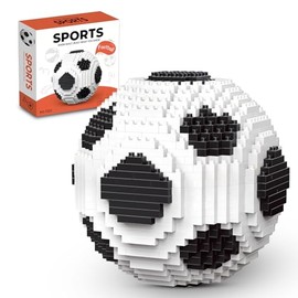 850 Pieces Soccer Ball Building Block Set for Adults Balck & White Ball Décor Model Kits Educational STEM Toys Gift for Teen Sports Game Fans