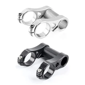 Folding Bike Stem Bicycle Double Stem 1" Convert to 1.25" Handlebar Stem 31.8mm Handlebar Riser Adapter (Black)