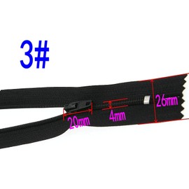 Leekayer 9 inch Nylon Zipper - Black & White 3# Closed End Zipper for Sewing Bags, Craft, Pillow, DIY Handmade - Bulk 10 pcs