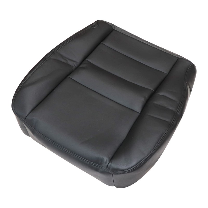 Priprilod Black Leather Driver Side Bottom Replacement Seat Cover Compatible