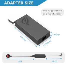 280W Laptop Charger for Asus Rog Flow X16 Rog Strix G15 G16 G17,14A/20V AC Adapter for Rog Strix G18 Rog Strix Scar 15 17 SE ROG Zephyrus M16 Asus Tuf Gaming A16 (6.0 X 3.7mm)