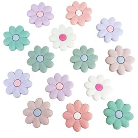 Velaco 14 PCS - Flower Magnets Refrigerator, 7 Color Locker Accessories for Girls, Fridge Magnet Locker Decor, Cute Whiteboard Magnets, Locker Decorations for Girls