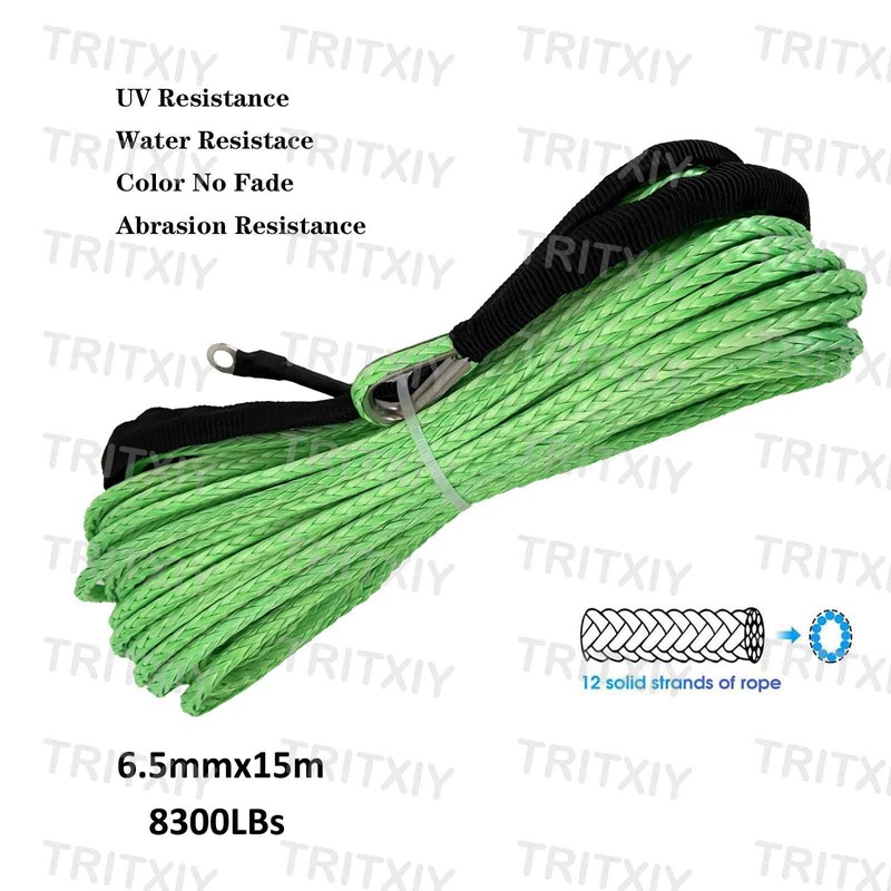 Synthetic Winch Rope 5/16 Inch x 50 ft 8300LBs with