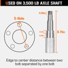 AEagle 2 Sets 5 on 4.5" Bolt Circle Trailer Hub