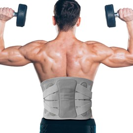 Strong Back Brace for Lower Back Pain Women Men - Breathable&Soft Lumbar Support Relieves Herniated Disc, Sciatica, Scoliosis | Adjustable Magnetic Therapy Back Support Belt w/ Bionic Support System