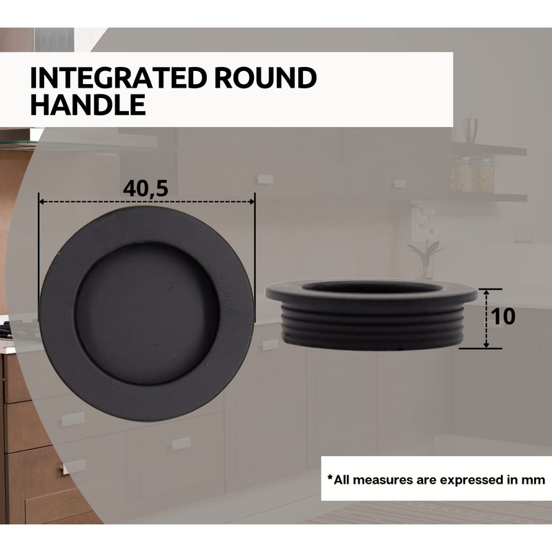 DOJA Barcelona | Integrated Round Black Handle | Diameter 40.5