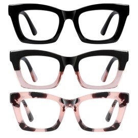 resjok Oprah Reading Glasses for women-3Pack Blue Light Blocking Computer Readers with Spring Hinge Fashion Eyeglasses(Mix2, 2.5x)